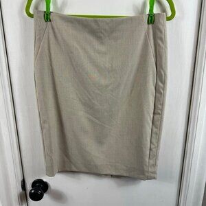 The Limited khaki beige business casual a-line knee length skirt.